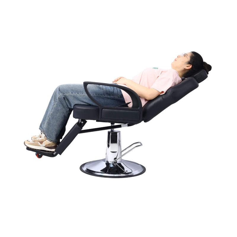 Heavy-Duty All-Purpose Extra Wide PU Leather Hydraulic Reclining Barber Chair (SAK74613)