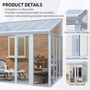 [10X14FT] Alora Lumina Heavy-Duty All-Season Aluminum Alloy Patio Sunroom With 3 Lockable Sliding Doors (SAK62713) by SAKSBY WHOLESALE