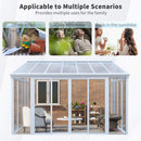 [10X14FT] Alora Lumina Heavy-Duty All-Season Aluminum Alloy Patio Sunroom With 3 Lockable Sliding Doors (SAK62713) by SAKSBY WHOLESALE