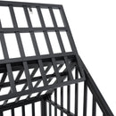 Heavy-Duty Carbon Steel Dog Kennel Cage Crate W/ Sloped Roof And Wheels, 48" (SAK73812)