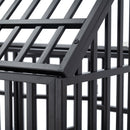 Heavy-Duty Carbon Steel Dog Kennel Cage Crate W/ Sloped Roof And Wheels, 48" (SAK73812)