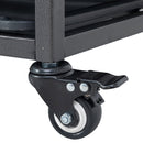 Heavy-Duty Carbon Steel Dog Kennel Cage Crate W/ Sloped Roof And Wheels, 48" (SAK73812)