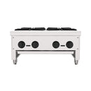 Heavy-Duty Commercial 112K BTU 4-Burner Stainless Steel Gas Stove Hot Plate (SAK39201) by SAKSBY WHOLESALE