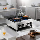 Heavy-Duty Commercial 112K BTU 4-Burner Stainless Steel Gas Stove Hot Plate (SAK39201) by SAKSBY WHOLESALE