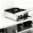 Heavy-Duty Commercial 112K BTU 4-Burner Stainless Steel Gas Stove Hot Plate (SAK39201) by SAKSBY WHOLESALE