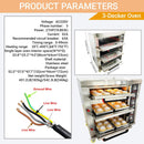 Heavy-Duty Commercial Triple Deck 220V 19.8KW Electric Pizza Oven (SAK56751) by SAKSBY WHOLESALE