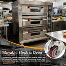 Heavy-Duty Commercial Triple Deck 220V 19.8KW Electric Pizza Oven (SAK56751)