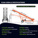 Heavy-Duty Commercial 6.5HP Gasoline Hydraulic High-Speed Wood Conveyor (SAK39524)