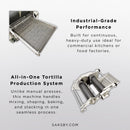 Heavy-Duty Commercial Automatic Corn Tortilla Making Machine (SAK60513) by SAKSBY WHOLESALE