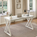 Heavy-Duty Computer Desk, 55" Simple Study Desk Writing Table