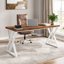 Heavy-Duty Computer Desk, 55" Simple Study Desk Writing Table