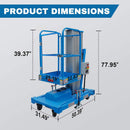 Heavy-Duty Electric Hydraulic Aluminum Mobile Man Lift (SAK20587) by SAKSBY WHOLESALE