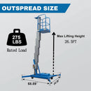 Heavy-Duty Electric Hydraulic Aluminum Mobile Man Lift (SAK20587) by SAKSBY WHOLESALE