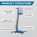 Heavy-Duty Electric Hydraulic Aluminum Mobile Man Lift (SAK20587) by SAKSBY WHOLESALE