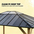 [08X10] Alora Heavy-Duty Fir Wood Hardtop Gazebo With Galvanized Steel Roof And Ceiling Hooks (SAK29467) by SAKSBY WHOLESALE
