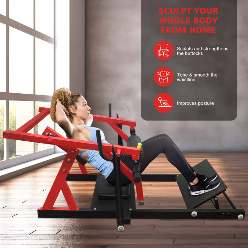 Heavy Duty Hip Thrust Bridge Exercise Machine With Weight Holders (SAK72833)