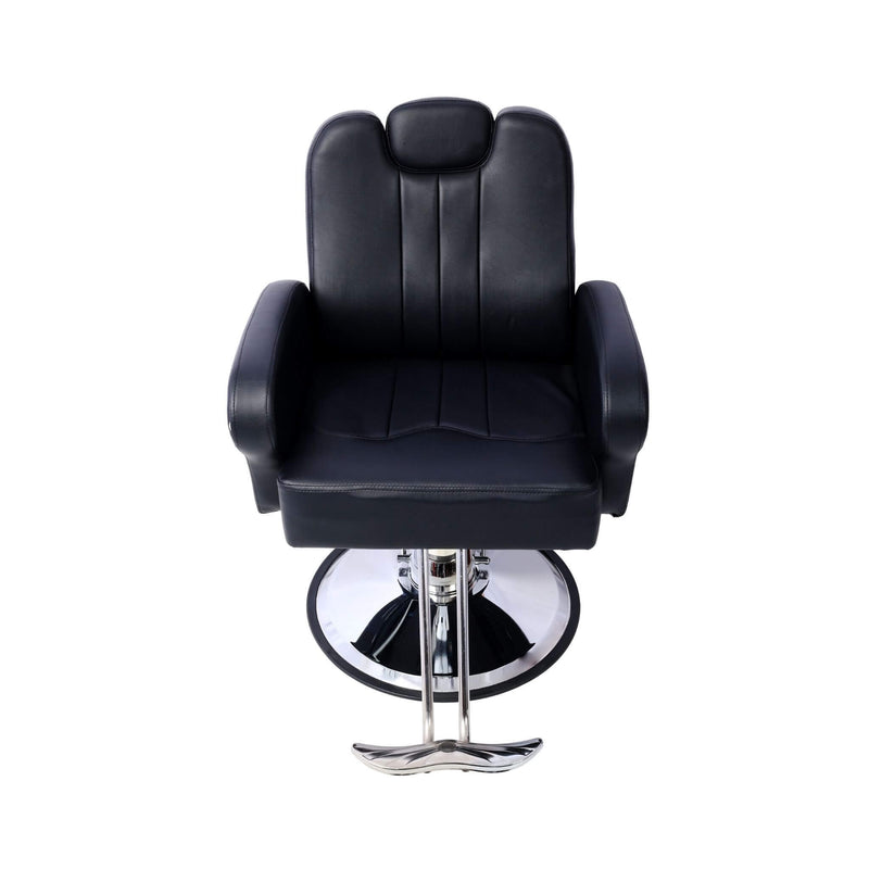 Heavy-Duty Multifunctional PU Leather Reclining Hydraulic Barber Chair W/ Chrome Steel Base (SAK35719)