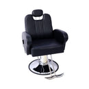 Heavy-Duty Multifunctional PU Leather Reclining Hydraulic Barber Chair W/ Chrome Steel Base (SAK35719)