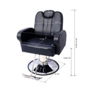 Heavy-Duty Multifunctional PU Leather Reclining Hydraulic Barber Chair W/ Chrome Steel Base (SAK35719)