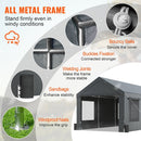 [12X20FT] Alora Heavy-Duty Outdoor Premium Garage Tarp Canopy Shelter W/ Removable Sidewalls (SAK94615)