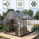 [10X12FT] Heavy-Duty Outdoor Walk-In Polycarbonate Patio Greenhouse With Sliding Doors & Vents (SAK92846) by SAKSBY WHOLESALE