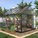 [10X12FT] Heavy-Duty Outdoor Walk-In Polycarbonate Patio Greenhouse With Sliding Doors & Vents (SAK92846) by SAKSBY WHOLESALE