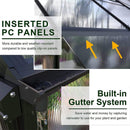 [10X12FT] Heavy-Duty Outdoor Walk-In Polycarbonate Patio Greenhouse With Sliding Doors & Vents (SAK92846) by SAKSBY WHOLESALE