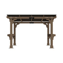 Alora Heavy-Duty Premium Wooden Grill Gazebo With Sloped Metal Roof (SAK61583)