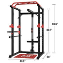 Rovix Heavy-Duty 1000LBS Professional Multi-Function Adjustable Power Cage Rack (SAK98149)