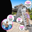 Heavy-Duty Commercial Reinforced Leak-Proof Waterslide With Handrails (SAK93157) by SAKSBY WHOLESALE