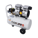 Heavy Duty 1.5/2.5HP Silent Oil-Free Portable Air Compressor With Wheels And Auto Drain (SAK53462)