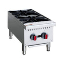 Heavy-Duty Stainless Steel Commercial 2-Burner 50K BTU Countertop Gas Stove Range (SAK29475) by SAKSBY WHOLESALE