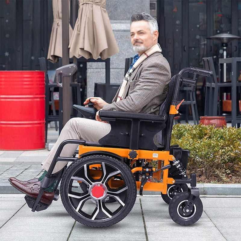Heavy Duty Ultralight All-Terrain Electric Airplace-Approved Foldable Wheelchair, 300LBS (SAK63147)