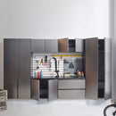 Alora Heavy-Duty Wall-Mounted Metallic Gray Garage Cabinet Set With Soft Closing Doors And Drawers (SAK24368)