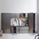 Alora Heavy-Duty Wall-Mounted Metallic Gray Garage Cabinet Set With Soft Closing Doors And Drawers (SAK24368)