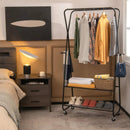 Heavy Duty Clothes Rack on Wheels with Shelves-Black by LJGDeals
