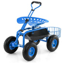 Heavy Duty Garden Cart with Tool Tray and 360 Swivel Seat by LJGDeals
