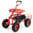 Heavy Duty Garden Cart with Tool Tray and 360 Swivel Seat by LJGDeals