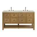 James Martin Breckenridge 60" Double Bathroom Vanity, Light Natural Oak