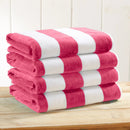 Cotton Velour Cabana Stripe Beach Towel - Novia Collection by Great Bay Home