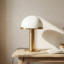 Hemispherical Alabaster Table Lamp