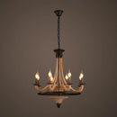 GobekUsa Hemp Rope Antique Hanging Lamp Chandelier in Black - Ideal for Restaurants and Islands