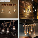 GobekUsa Hemp Rope Pendant Lamp - Industrial Style Beige - Linear over Island Lighting