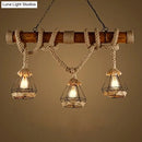 GobekUsa Hemp Rope Pendant Lamp - Industrial Style Beige - Linear over Island Lighting