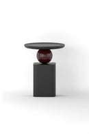 Enva Side Table Set of 2 – Burgundy / Black – 23.6"H