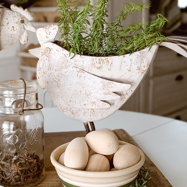 Indoor/Outdoor Distressed Hen Planter, Choose Your Style, photo 6 of 8