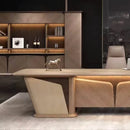Cognac · Executive Desk w/ Mobile Storage