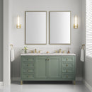 James Martin Chicago 60" Double Bathroom Vanity, Smokey Celadon