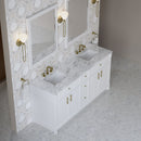 James Martin Bellshire 72" Double Bathroom Vanity, Bright White