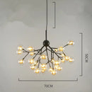 GobekUsa Heracleum Firefly Glass Ball Chandelier: Gold Luxury Lighting for Dining Kitchen Staircase